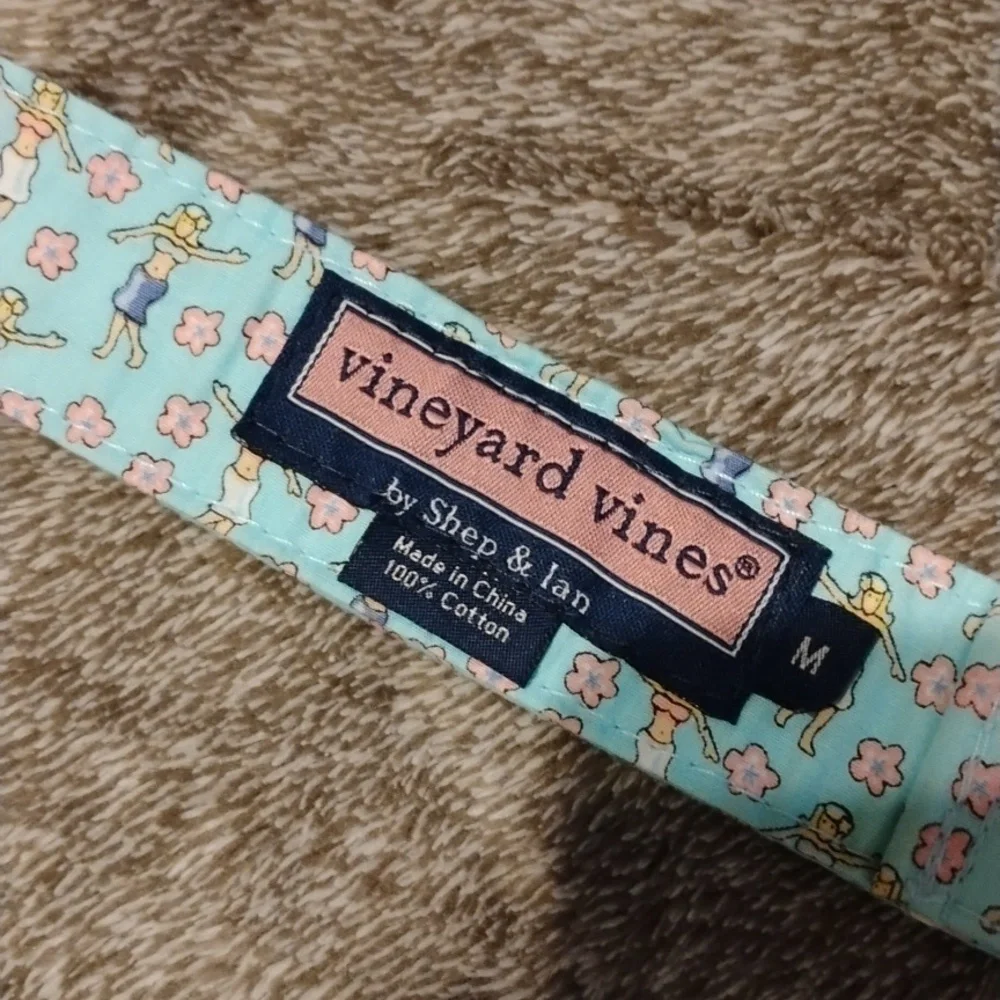 Vineyard Vines Hula Girl Clearwater Ribbon Belt Size M
